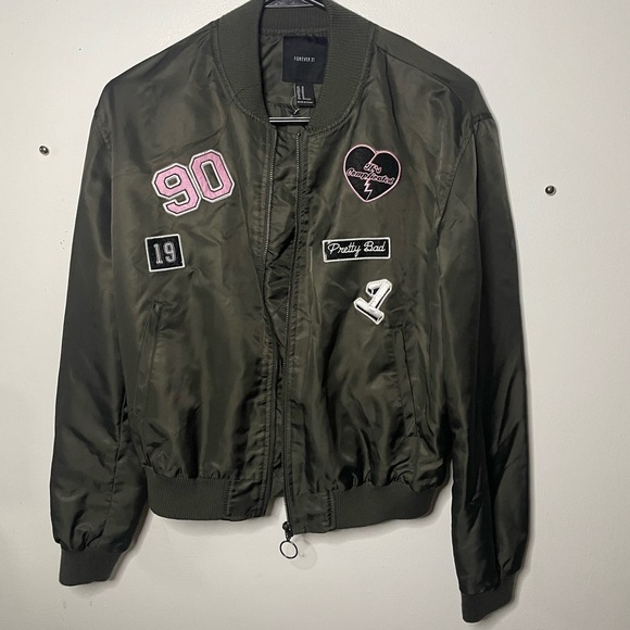 Forever 21 letterman Women's Jacket  size medium - Picture 1 of 10